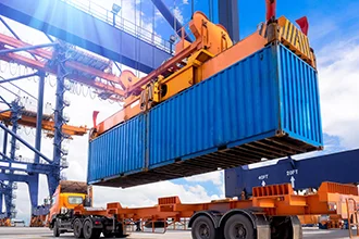 Foto Pré stacking container cheio